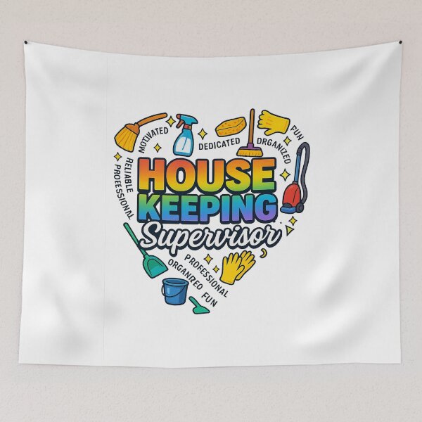 Item preview, Housekeeping Supervisor Rainbow Heart – Pride in Cleaning Role designed and sold by DailyDrivesct.