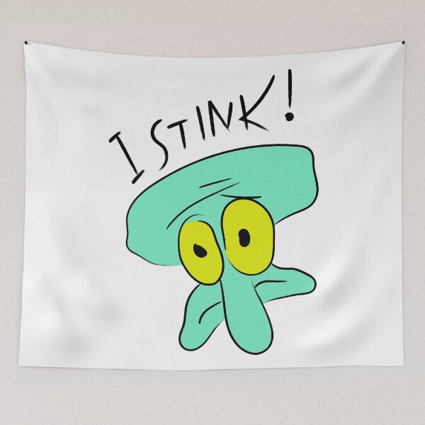 Item preview, SpongeBob Squidward "I SUCK" in the bathroom designed and sold by DibujandoPorfa.