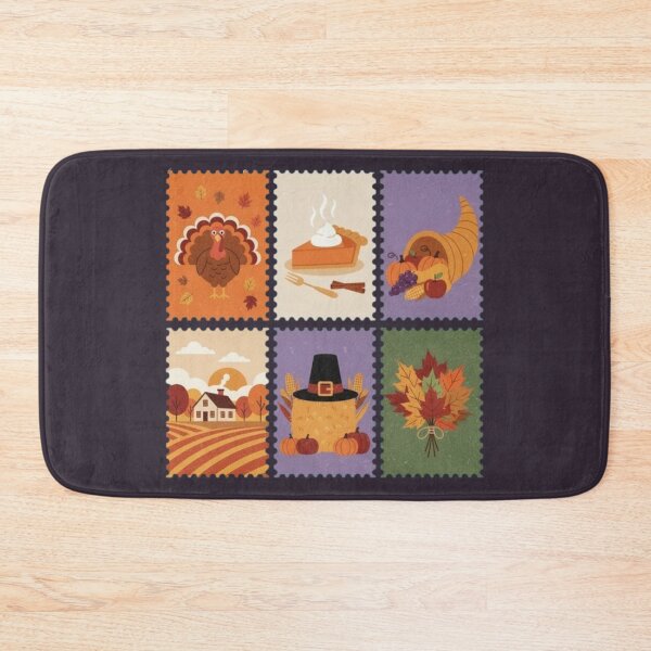 Item preview, Thanksgiving Postage Stamp Collection – Festive Autumn Art designed and sold by Syrupulse.