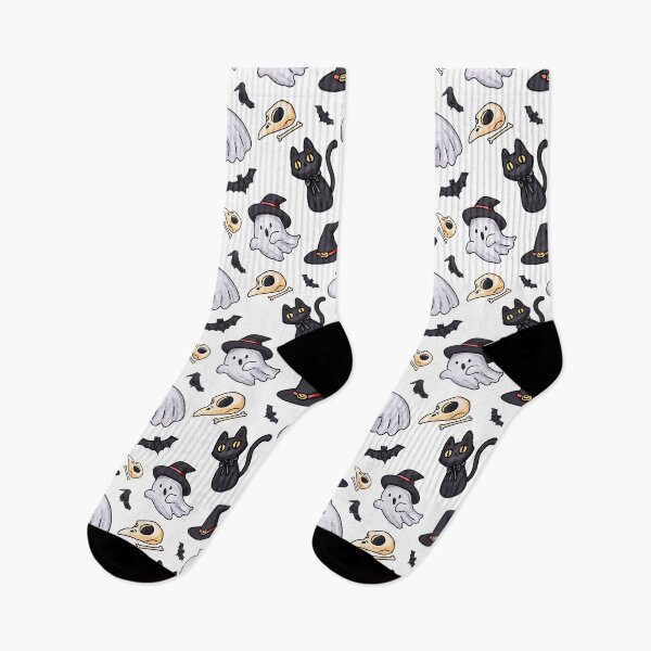 Item preview, Halloween Cat Ghosts and Skulls Pattern designed and sold by MGuyerArt.