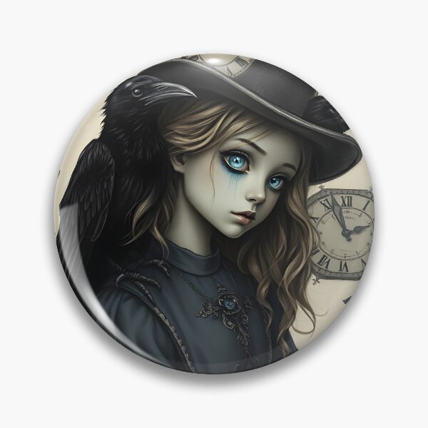 Item preview, Alice with Hunin and Munin designed and sold by Cosmic Free Mama.