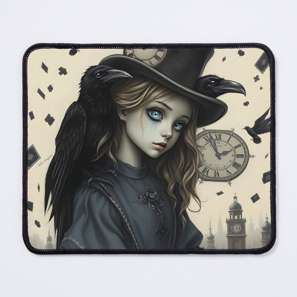Item preview, Alice with Hunin and Munin designed and sold by Cosmic Free Mama.