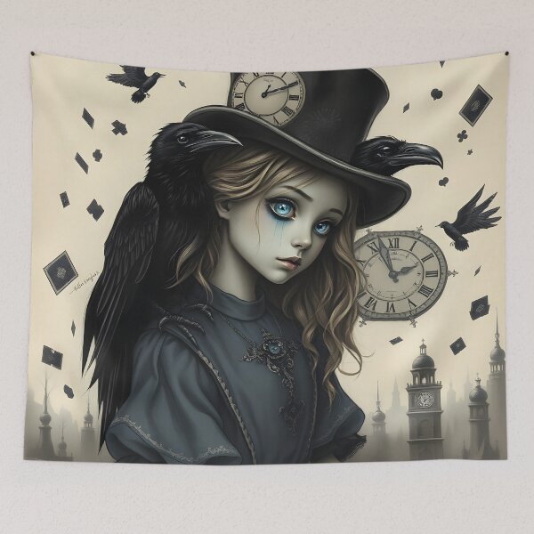 Item preview, Alice with Hunin and Munin designed and sold by Cosmic Free Mama.