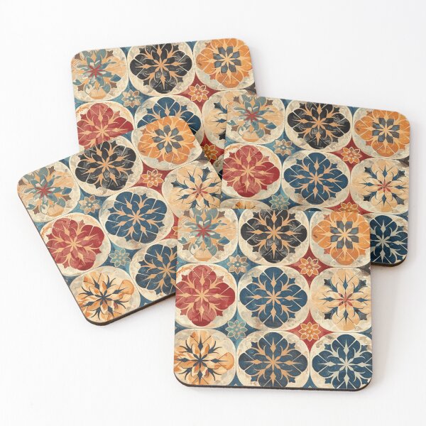 Item preview, Abstract Floral Quatrefoil Tile Mosaic designed and sold by Quirknova.