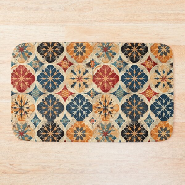 Item preview, Abstract Floral Quatrefoil Tile Mosaic designed and sold by Quirknova.