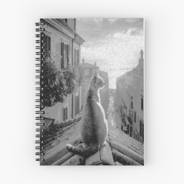 Item preview, Gato en Blanco y Negro contemplando atardecer designed and sold by ART-WORLD-VIMO.