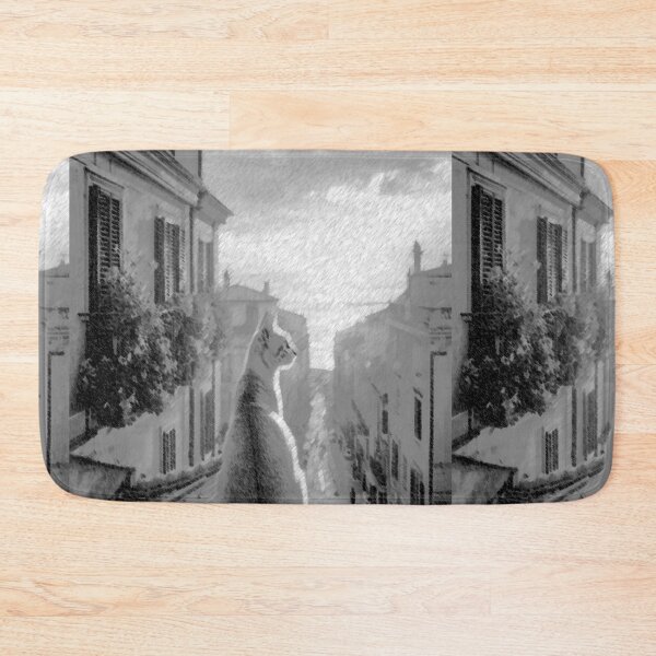 Item preview, Gato en Blanco y Negro contemplando atardecer designed and sold by ART-WORLD-VIMO.