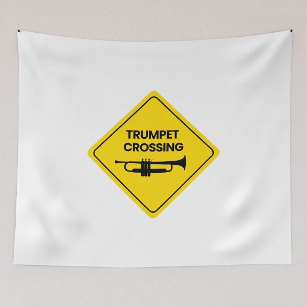 Item preview, Trumpet Crossing Deer Crossing Funny Marching Band Sign designed and sold by sorooart.