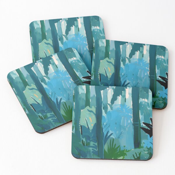 Item preview, Tropical Jungle Palm Trees - Teal & Deep Green Rainforest designed and sold by trajeado14.