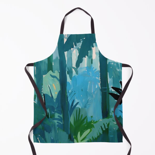 Item preview, Tropical Jungle Palm Trees - Teal & Deep Green Rainforest designed and sold by trajeado14.