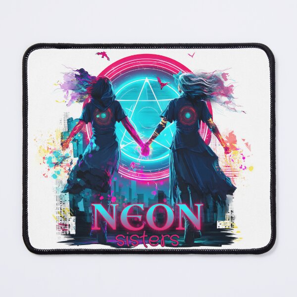 Item preview, Neon Sisters — Cyberpunk Witch Aesthetic T-Shirt designed and sold by STITCHDROID.
