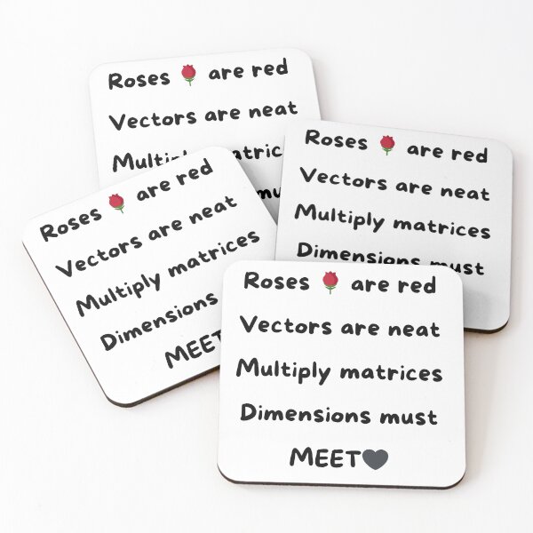 Item preview, Roses Are Red – St Valentine Matrix Multiplication Meme designed and sold by Nerd Romance Café.