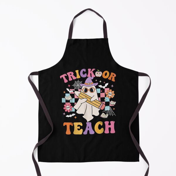 Item preview, Trick Or Teach Groovy Teacher Halloween Retro Floral Ghost T-Shirt designed and sold by wabeen.