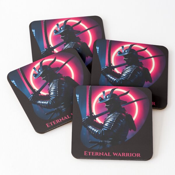 Item preview, Futuristic Masked Samurai with Dual Swords – Eternal Warrior Sci-Fi Samurai Artwork for T-Shirts & Gifts designed and sold by MagicPixelArts.