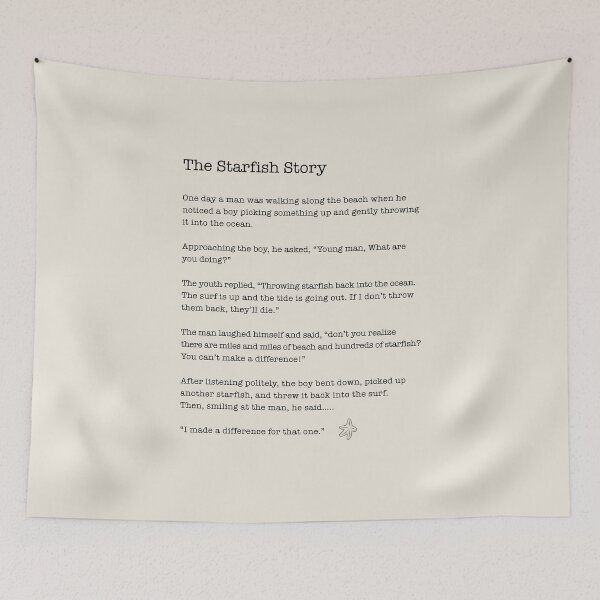 Item preview, The Starfish Story, How To Make A Difference designed and sold by corbrand.