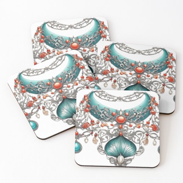 Item preview, Fairytale mermaid collar – pastel fantasy necklace designed and sold by Antik by Schulz.