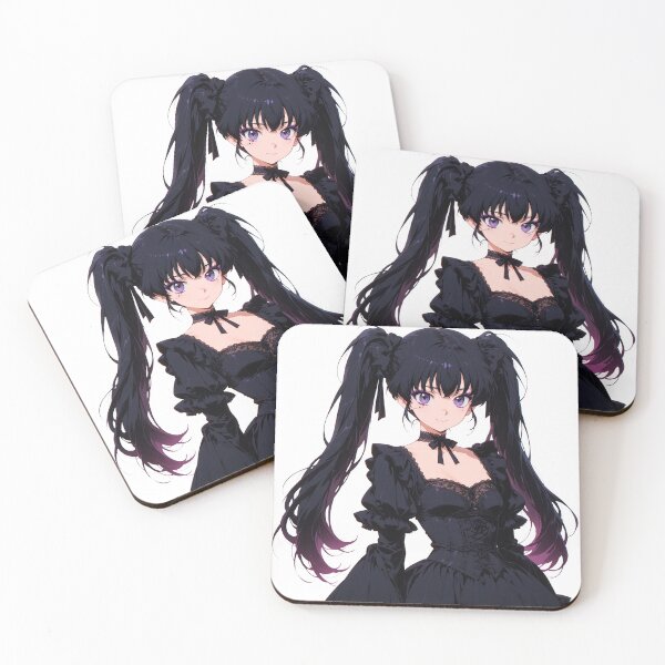 Item preview, Gothic Girl with Black Dress and Twin Tails designed and sold by LunattaStore.