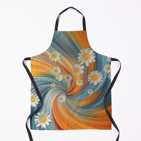 Item preview, whimsical swirling daisy floral print designed and sold by dcrc.