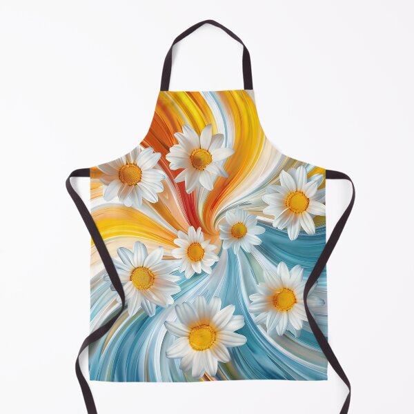 Item preview, whimsical swirling daisy floral print designed and sold by dcrc.