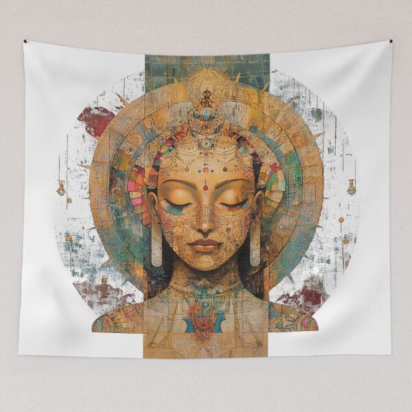 Item preview, Abstract Buddha Meditative Female designed and sold by LabMandala.