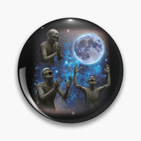 Item preview, Three Zombies Howling At The Moon Weird Meme Zombie Gear designed and sold by DynamicDesign.