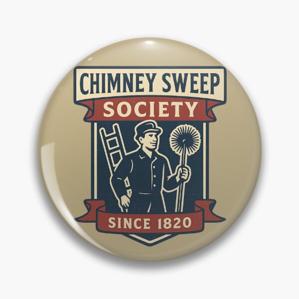 Item preview, Chimney Sweep Society Vintage Americana Retro Emblem Design designed and sold by Meandmyshop.