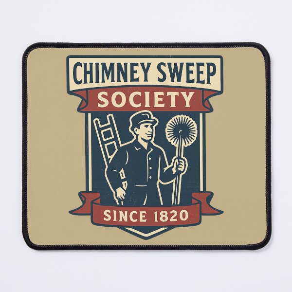 Item preview, Chimney Sweep Society Vintage Americana Retro Emblem Design designed and sold by Meandmyshop.