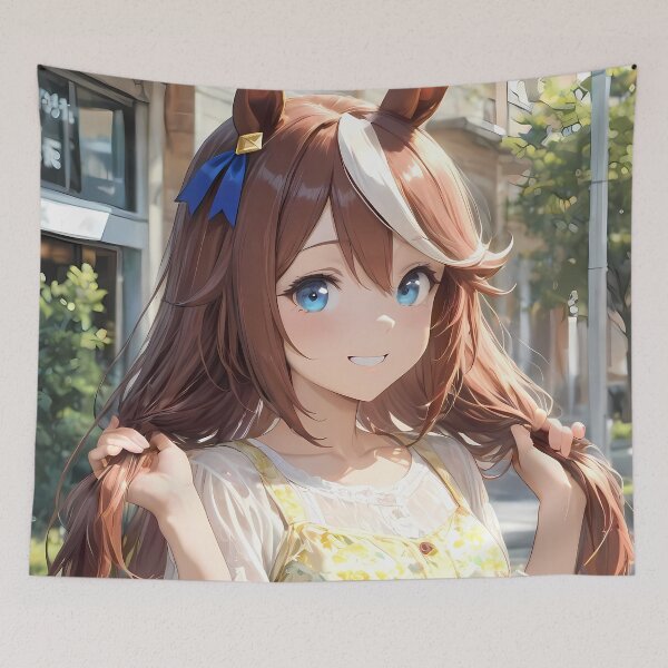Item preview, Tokai Teio Uma Musume Pretty Derby Elegant Anime Girl Yellow Floral Dress Charm designed and sold by Raslbazola.