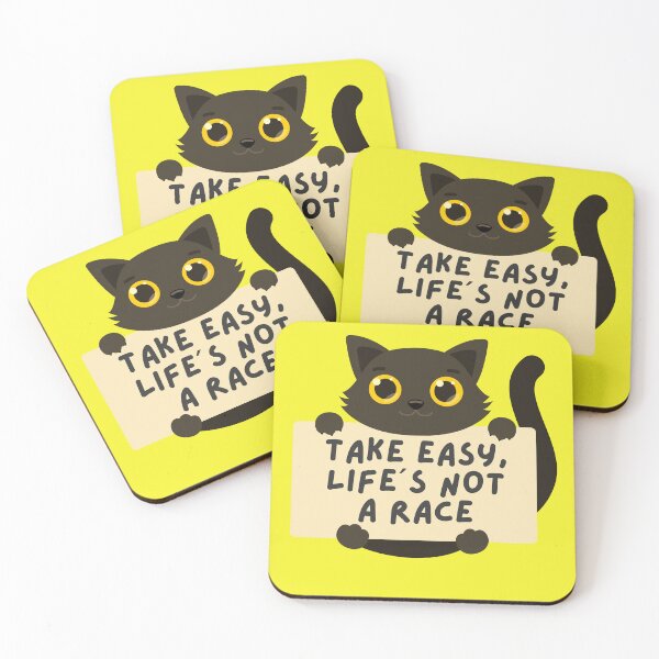 Item preview, Take It Easy Life’s Not a Race Cat T-Shirt – Cute Relaxed Kitty Graphic Tee with Positive Quote designed and sold by VibranPalette.