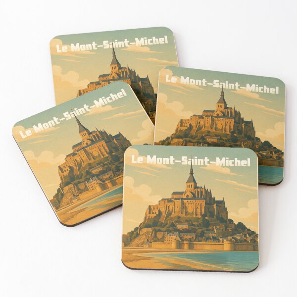 Item preview, Mont Saint Michel Retro Travel Poster designed and sold by Tacopia.