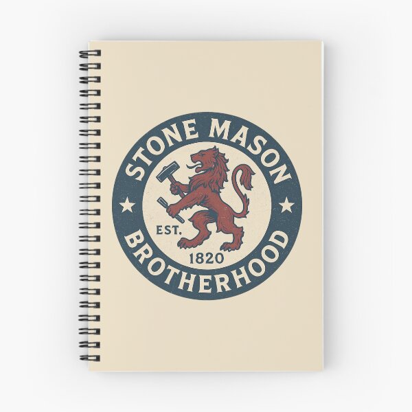 Item preview, Stone Mason Brotherhood – Vintage Americana Retro Emblem Design designed and sold by Meandmyshop.