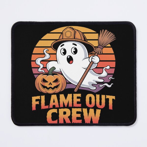 Item preview, Flame Out Crew Ghost Firefighter Halloween designed and sold by BlackStars3Neon.