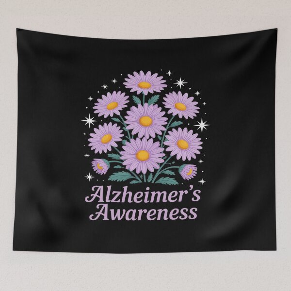 Item preview, Floral Dementia We Wear Purple For Alzheimer's Awareness designed and sold by BlackStars3Neon.