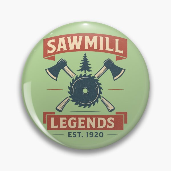 Item preview, Sawmill Legends – Vintage Americana Lumberjack Emblem Design designed and sold by Meandmyshop.