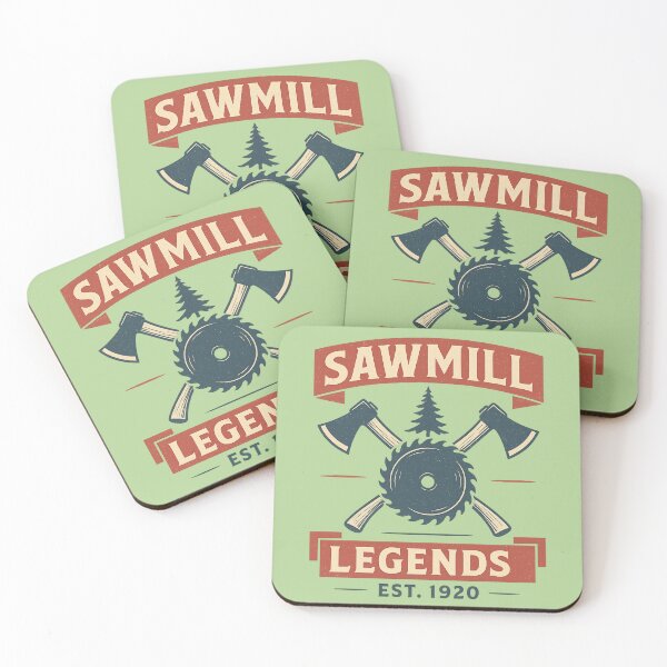 Item preview, Sawmill Legends – Vintage Americana Lumberjack Emblem Design designed and sold by Meandmyshop.