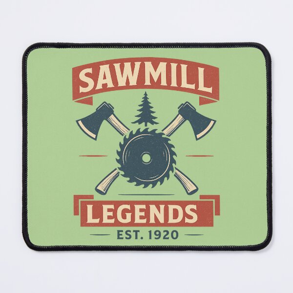 Item preview, Sawmill Legends – Vintage Americana Lumberjack Emblem Design designed and sold by Meandmyshop.