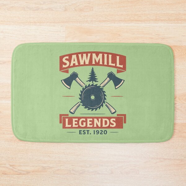 Item preview, Sawmill Legends – Vintage Americana Lumberjack Emblem Design designed and sold by Meandmyshop.