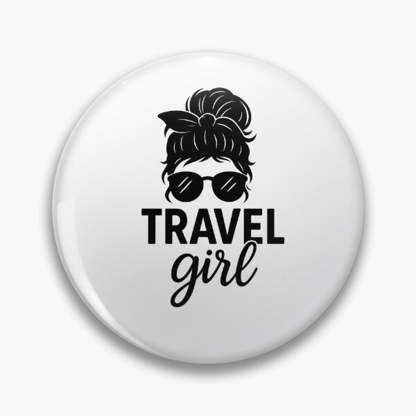 Item preview, TRAVEL Girl – Wanderlust Messy Bun & Sunglasses Adventure Design designed and sold by DailyDrivesct.
