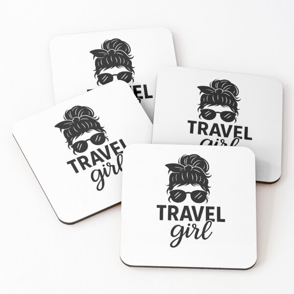 Item preview, TRAVEL Girl – Wanderlust Messy Bun & Sunglasses Adventure Design designed and sold by DailyDrivesct.