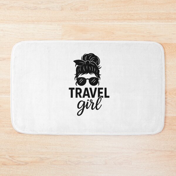 Item preview, TRAVEL Girl – Wanderlust Messy Bun & Sunglasses Adventure Design designed and sold by DailyDrivesct.