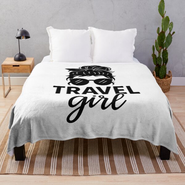 Item preview, TRAVEL Girl – Wanderlust Messy Bun & Sunglasses Adventure Design designed and sold by DailyDrivesct.