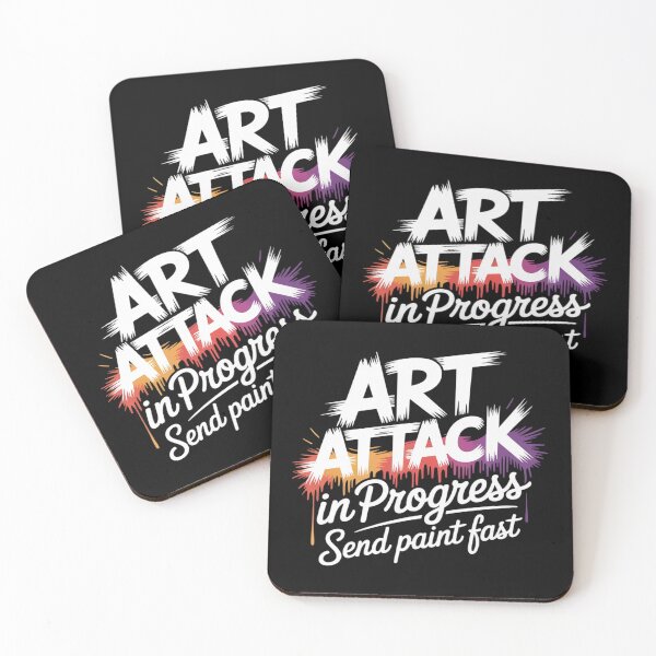 Item preview, Funny Artist Saying Art Attack in Progress Send Paint Fast designed and sold by BlackStars3Neon.