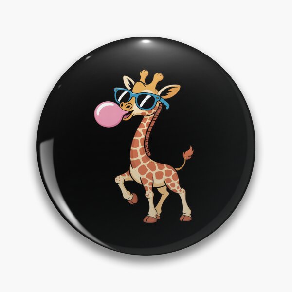 Item preview, Funny Blowing Bubble Gum Giraffe Cute Wild Animal designed and sold by BlackStars3Neon.