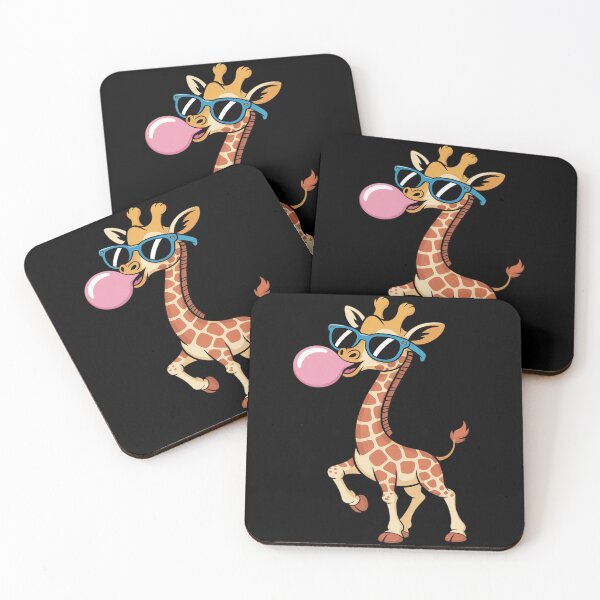 Item preview, Funny Blowing Bubble Gum Giraffe Cute Wild Animal designed and sold by BlackStars3Neon.