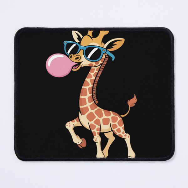 Item preview, Funny Blowing Bubble Gum Giraffe Cute Wild Animal designed and sold by BlackStars3Neon.