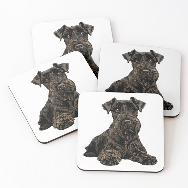 Artikelvorschau, Schwarzer Standardschnauzer-Hundeillustration entworfen und verkauft von whyitsme.