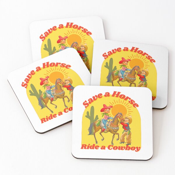 Item preview, Save a Horse, Ride A Cowboy funny sticker and poster designed and sold by uuuuhhhmmm-mia.