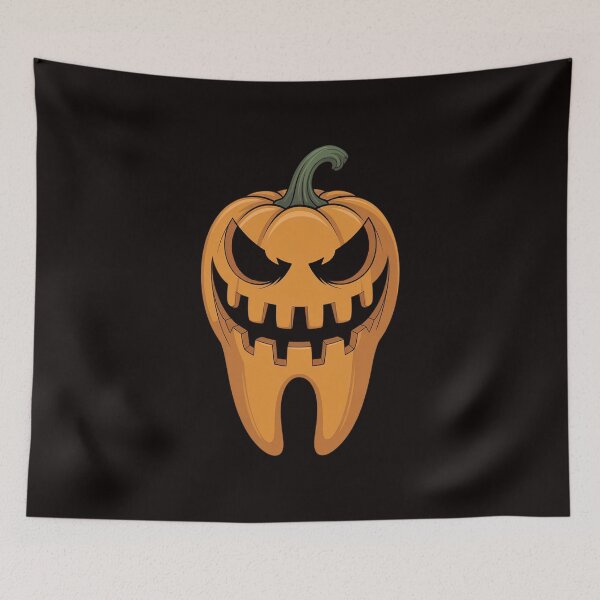 Item preview, Creepy Pumpkin Tooth Spooky Halloween Dentistry designed and sold by VladoZork.