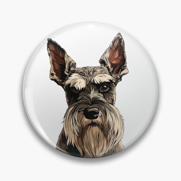 Artikelvorschau, Silberner Standardschnauzer-Hundeillustration entworfen und verkauft von whyitsme.