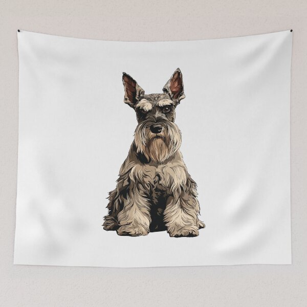 Item preview, Silver Standard Schnauzer Dog Illustration designed and sold by whyitsme.